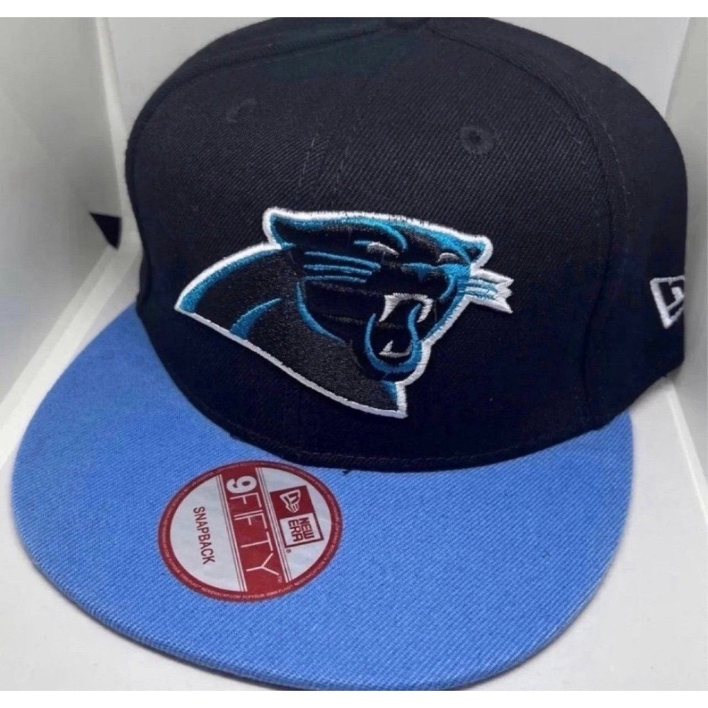 New Era 9FIFTY Carolina Panthers Snapback Hat NFL Black Blue NWT‎ Adjustable
